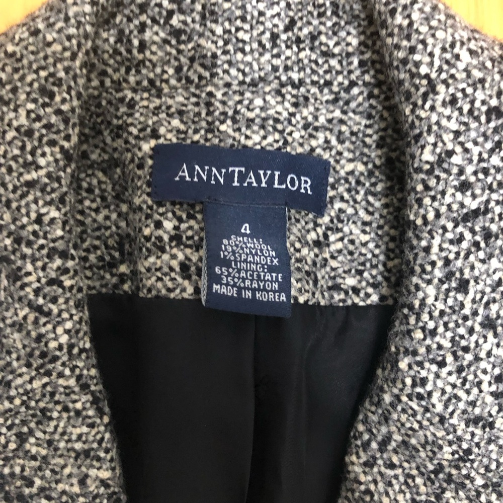 Ann Taylor Charcoal and Black Tweed Blazer - Picture 4 of 4